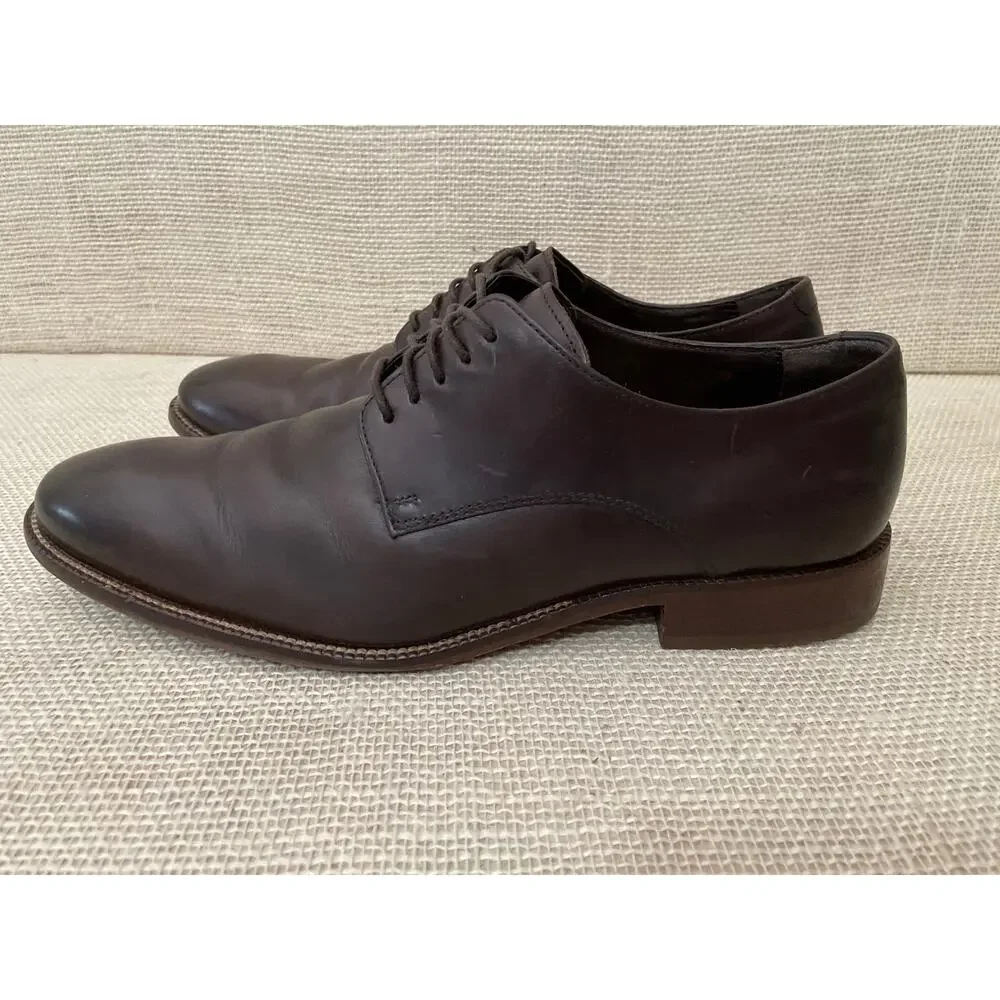 Cole Haan C28880 Fitzgerald Mens Size 10.5 M Brown Leather Plain Toe‎ Oxford